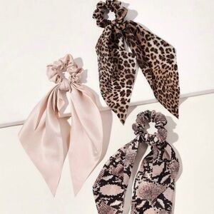 3 Pack Animal Print Ponytail Hair Accessories
